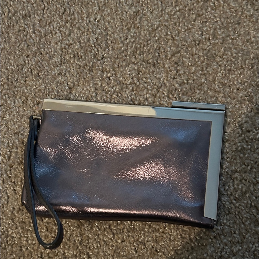 Calvin Klein Silver and Black Clutch
